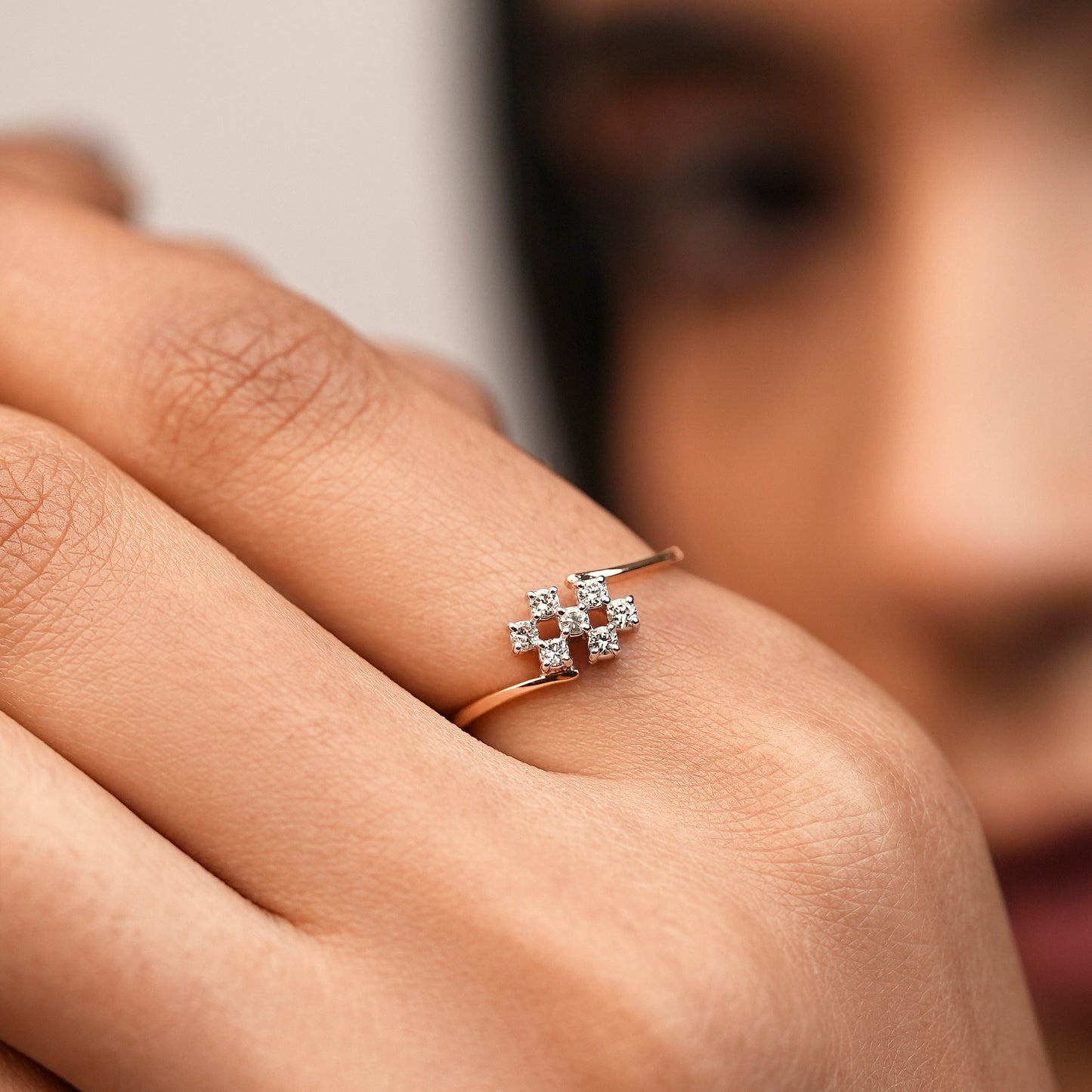 Twinkle Diamond Ring-Rose Gold