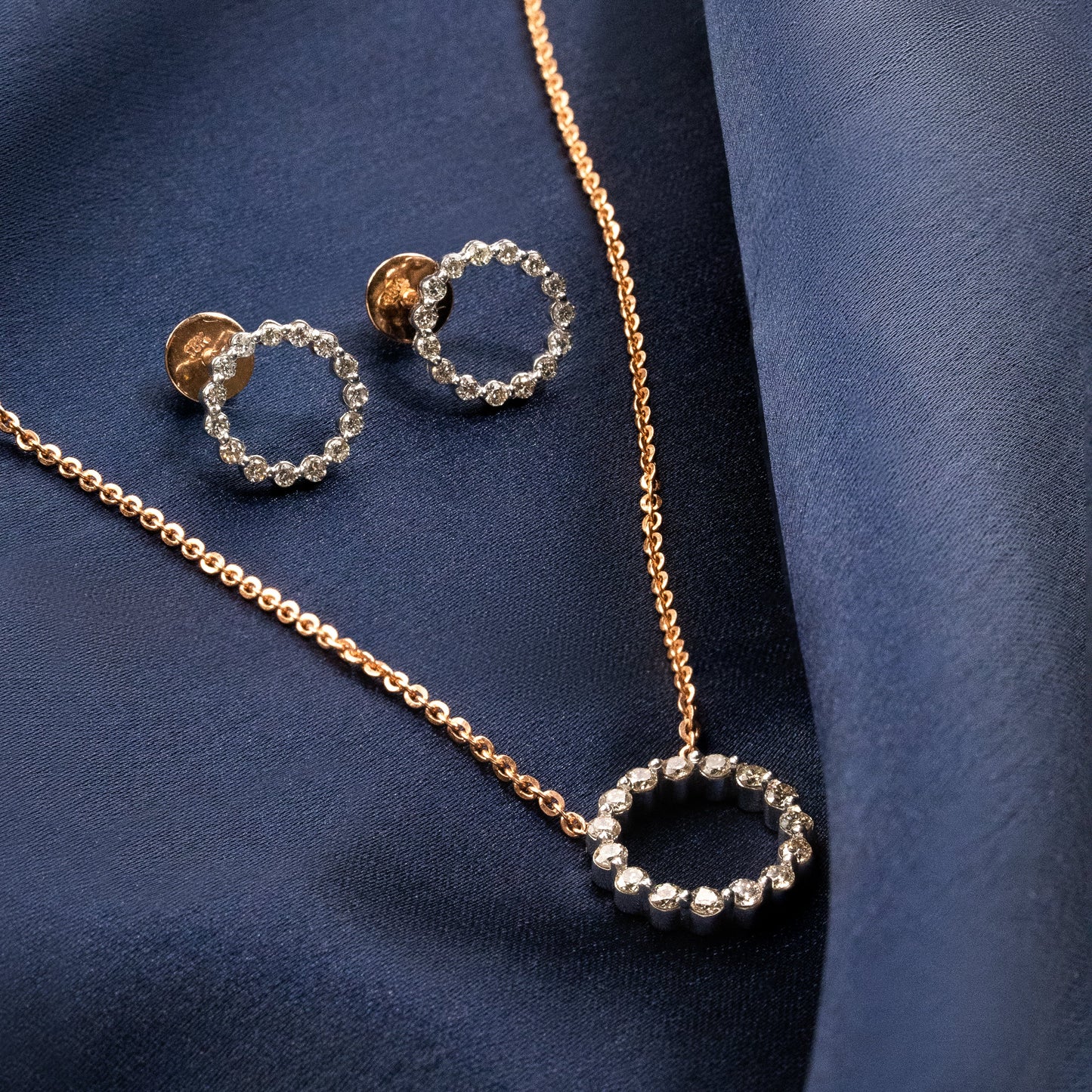 Brilliant Diamond Earrings-Yellow Gold