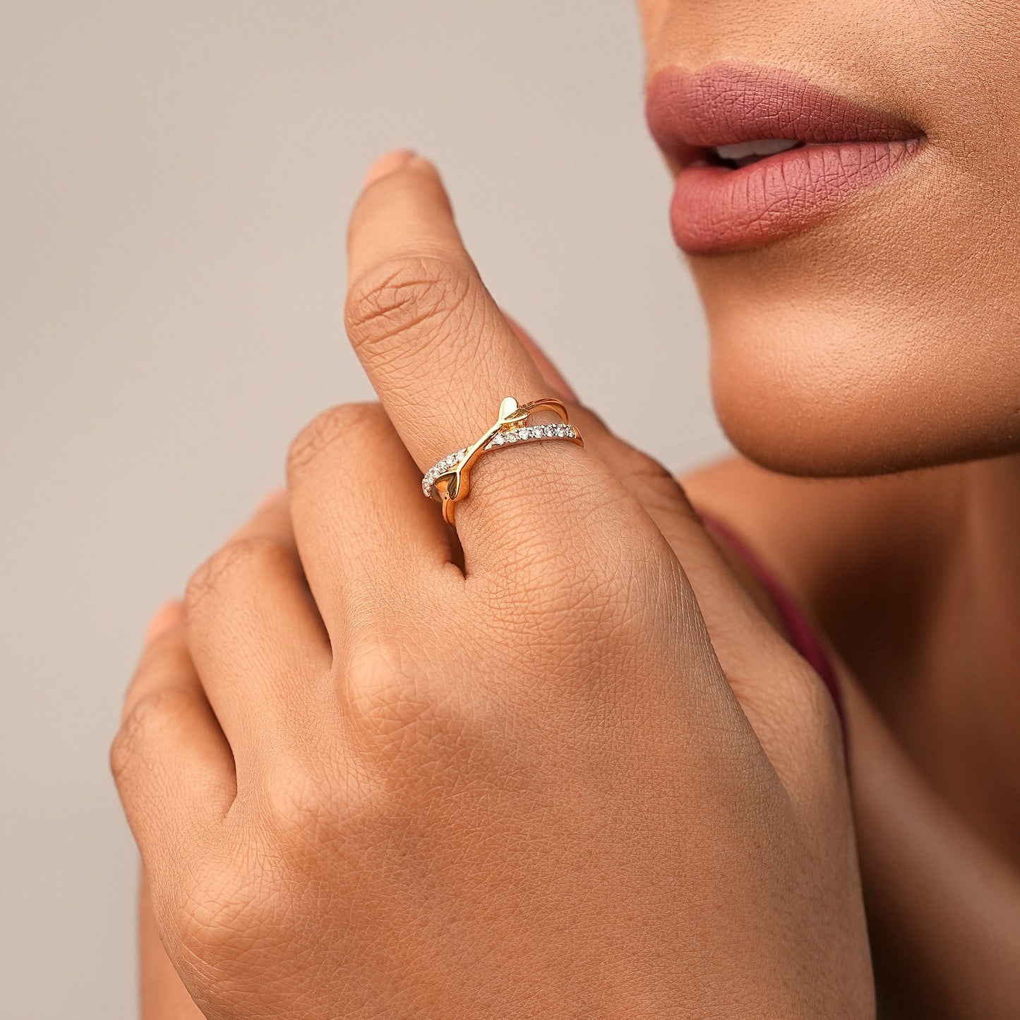 Heartbeat Diamond Ring-Yellow Gold