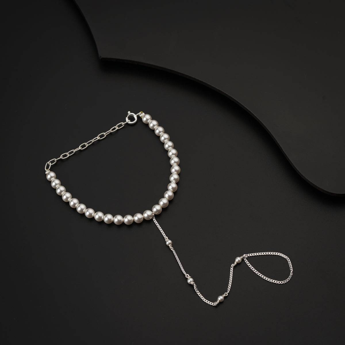 Elegant Pearl Hand Chain Bracelet