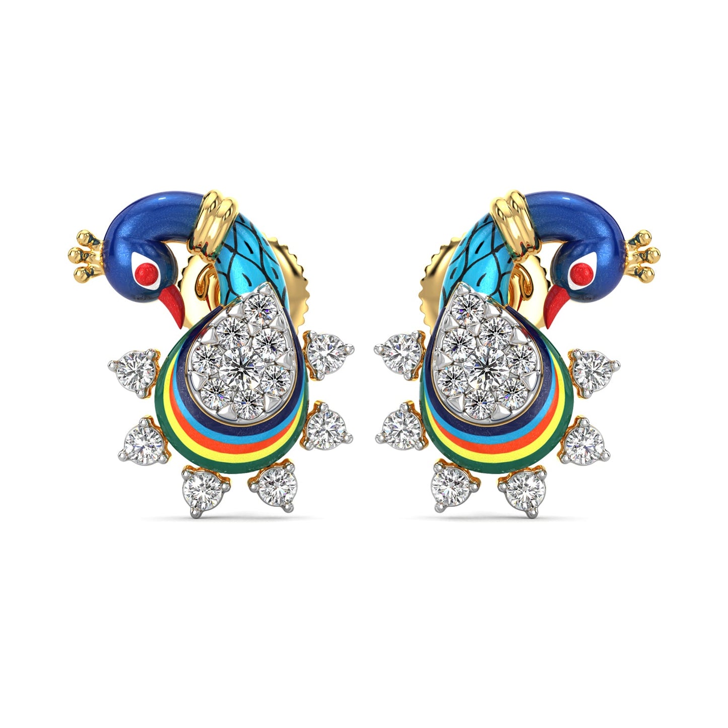 Chirpy Charms Earrings-Yellow Gold