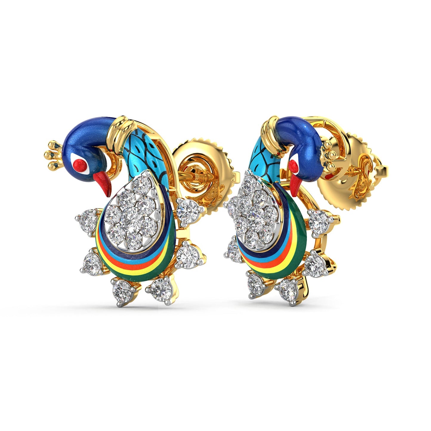 Chirpy Charms Earrings-Yellow Gold