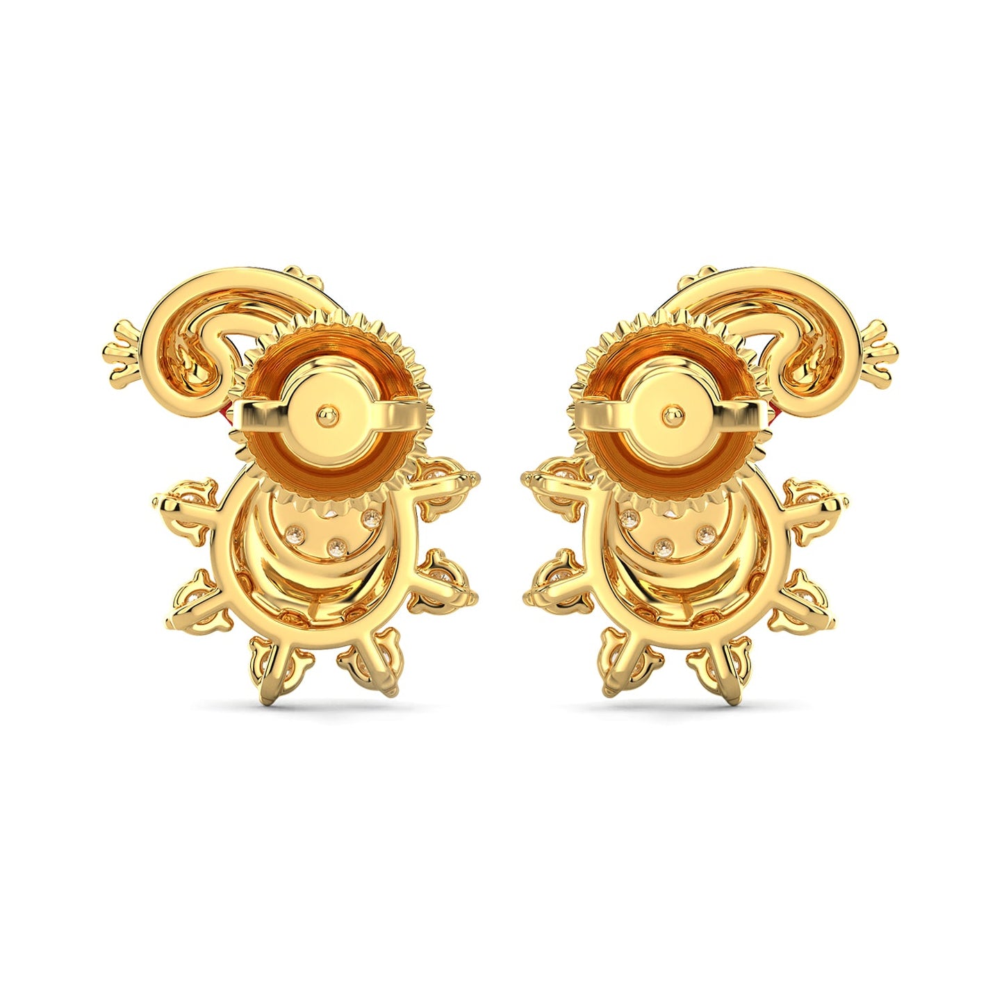 Chirpy Charms Earrings-Yellow Gold