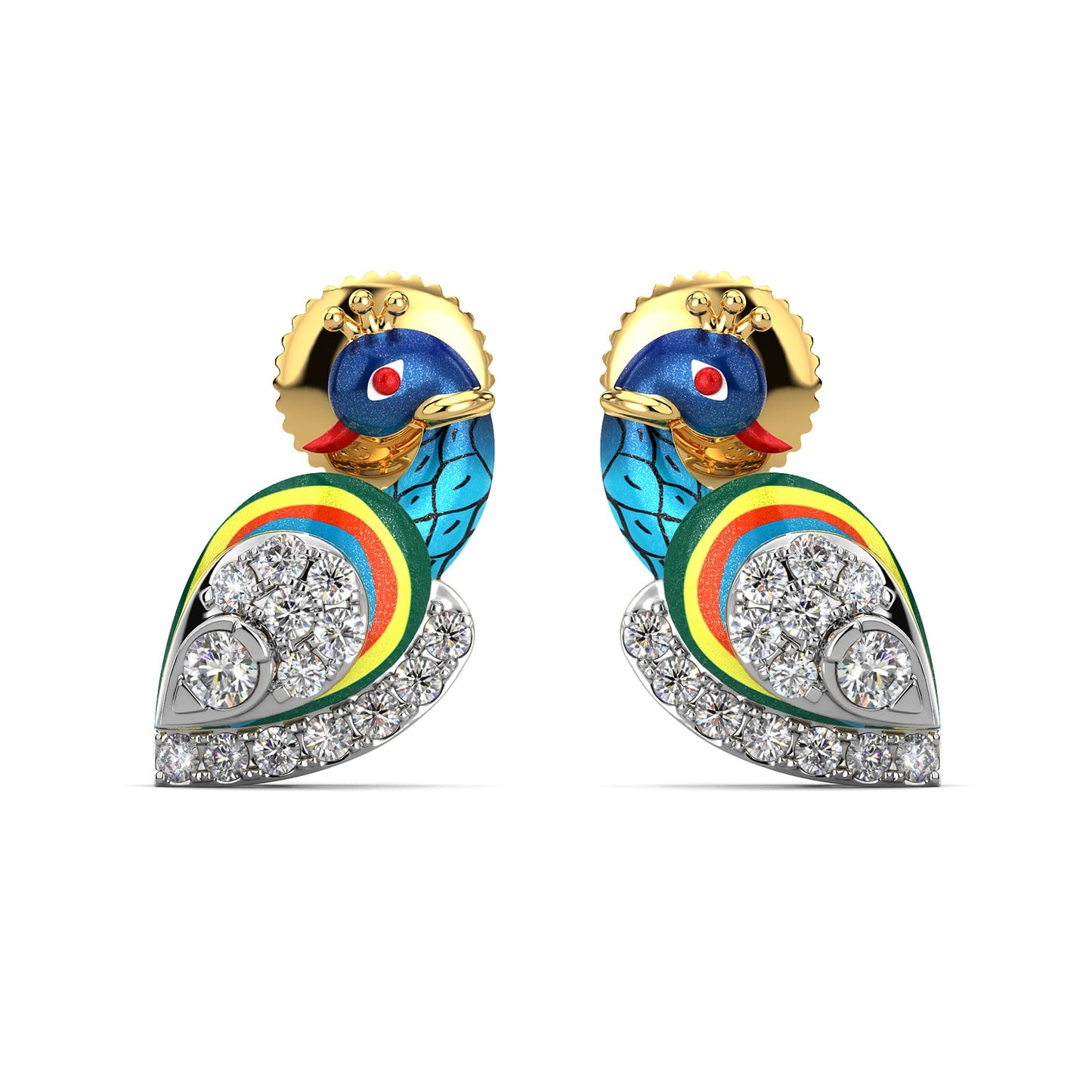 Vibrant Vanity Earrings-Yellow Gold