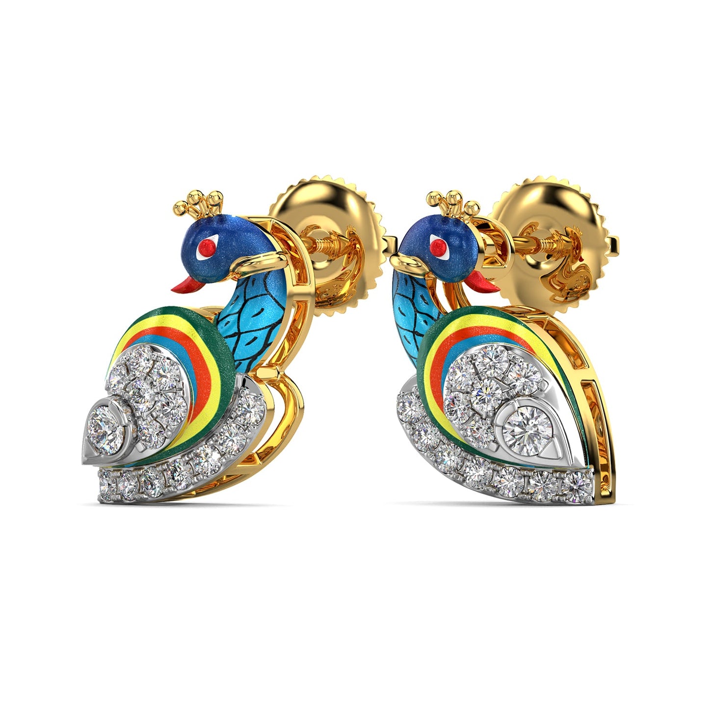 Vibrant Vanity Earrings-Yellow Gold
