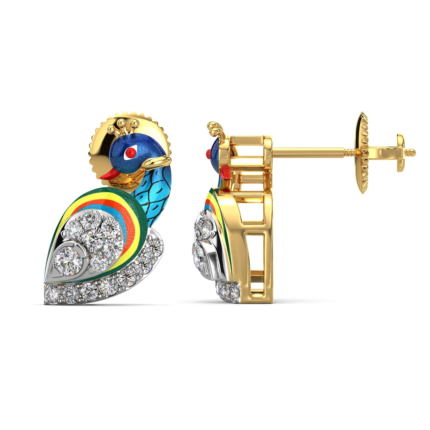 Vibrant Vanity Earrings-Yellow Gold