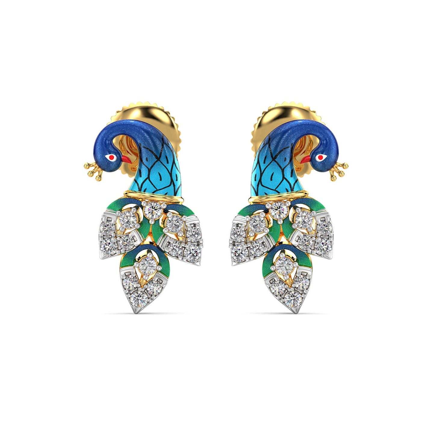 Royal Reflection Earring-Yellow Gold