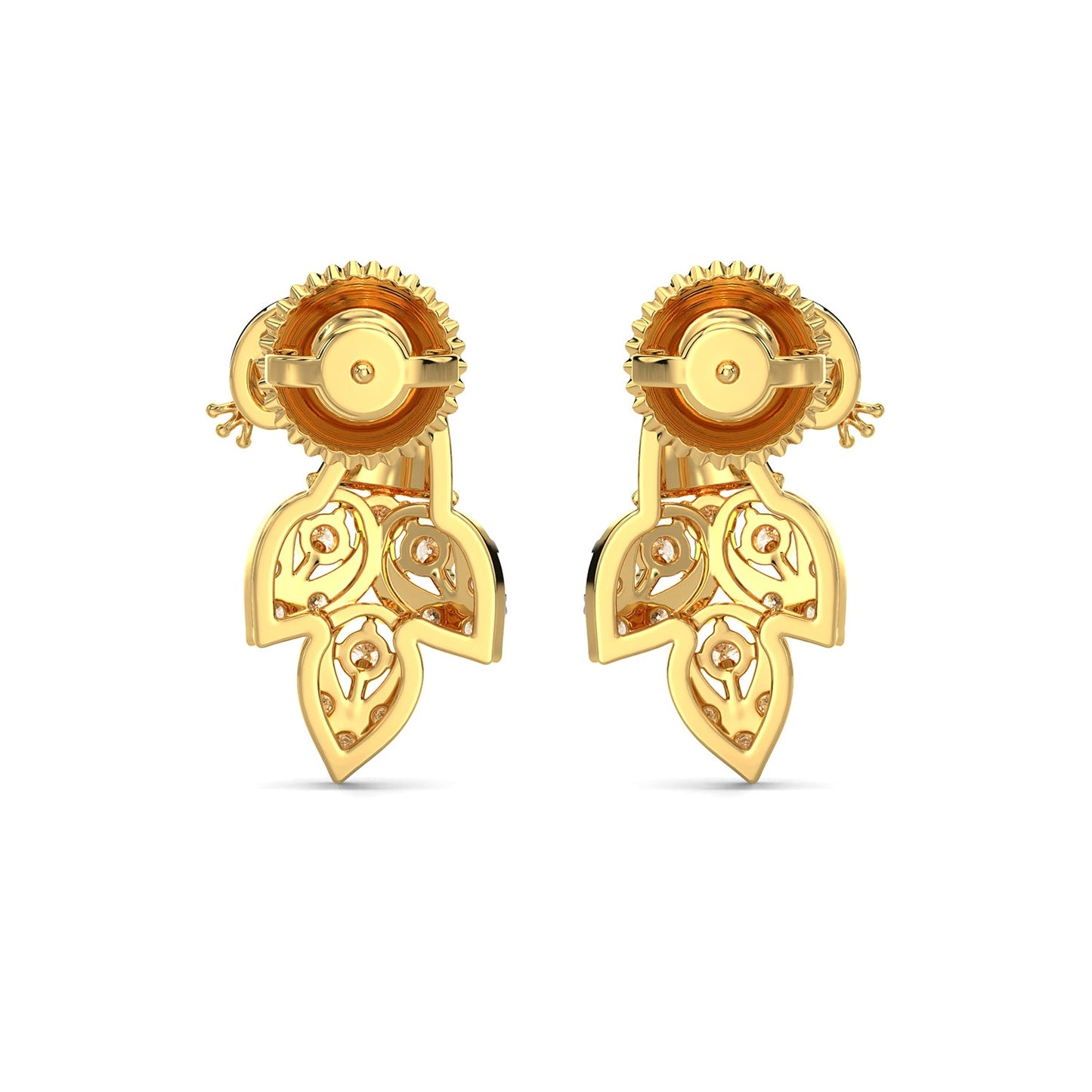 Royal Reflection Earring-Yellow Gold