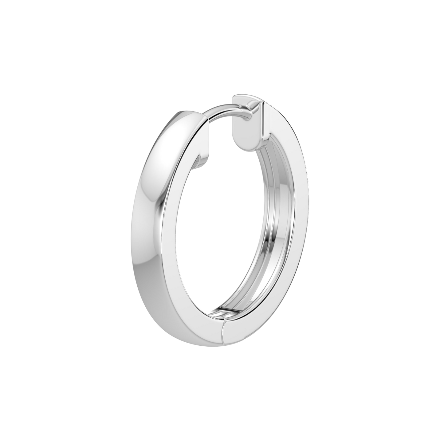 Round Diamond Hoops-White Gold