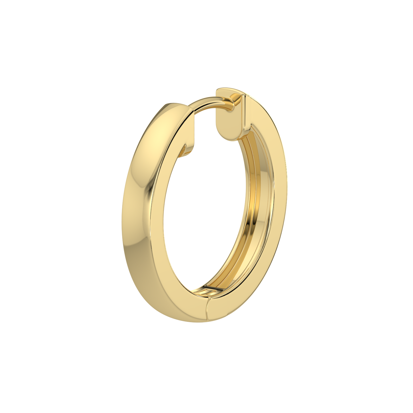 Round Diamond Hoops-Yellow Gold