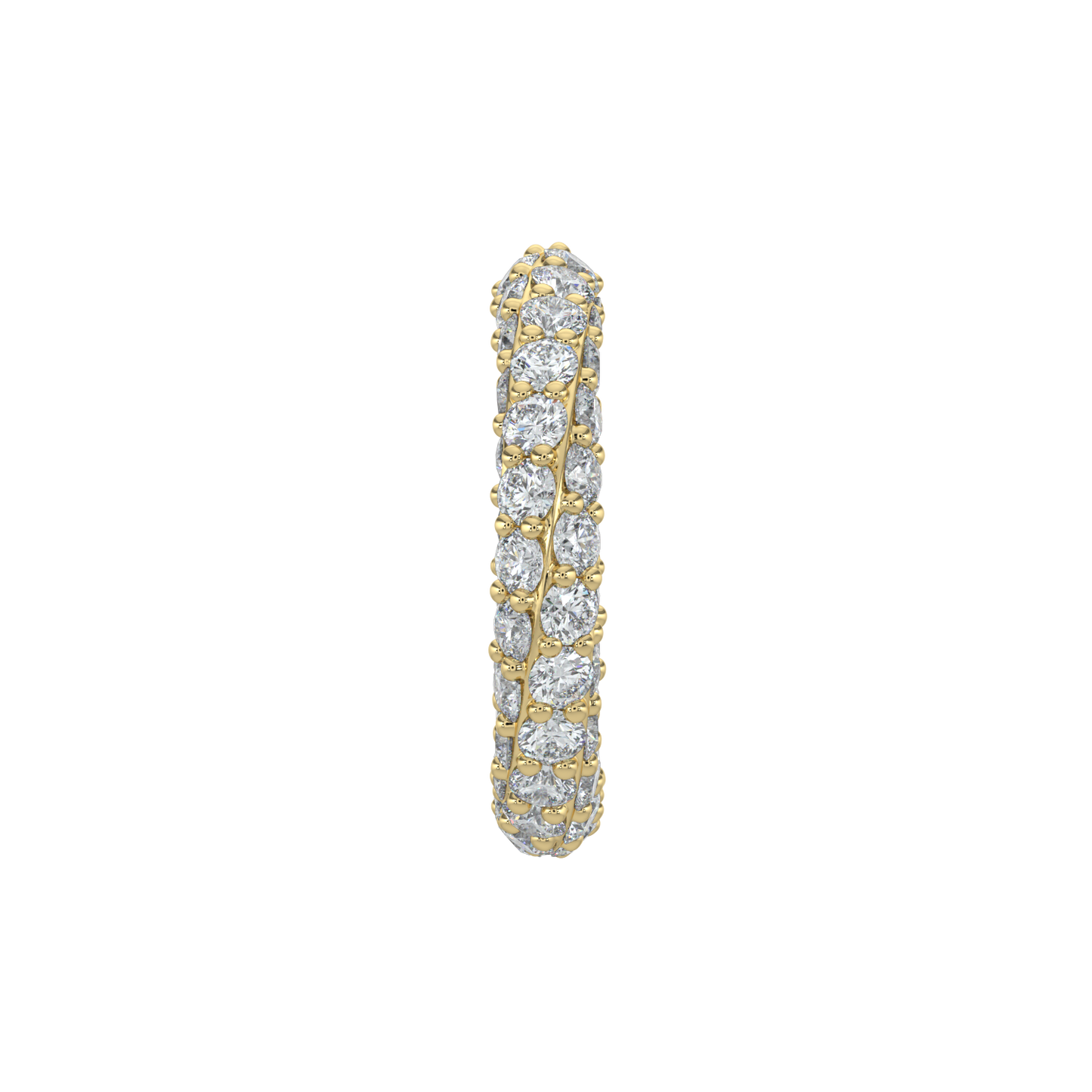 Brilliant Open Hoop Earrings-Yellow Gold