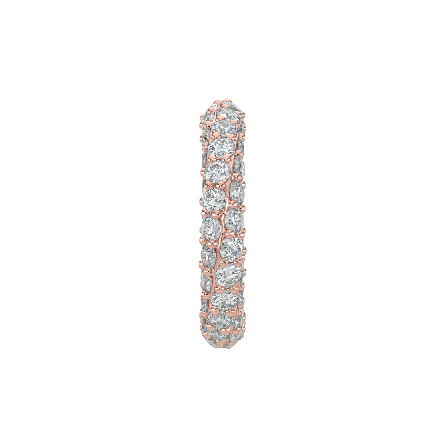 Brilliant Open Hoop Earrings-Rose Gold