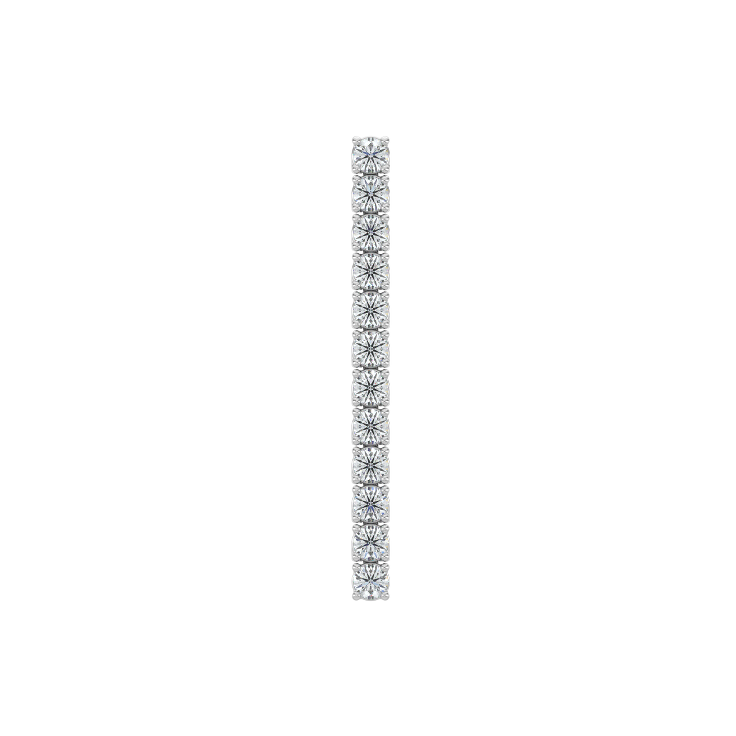 Thread Diamond Earrings-White Gold