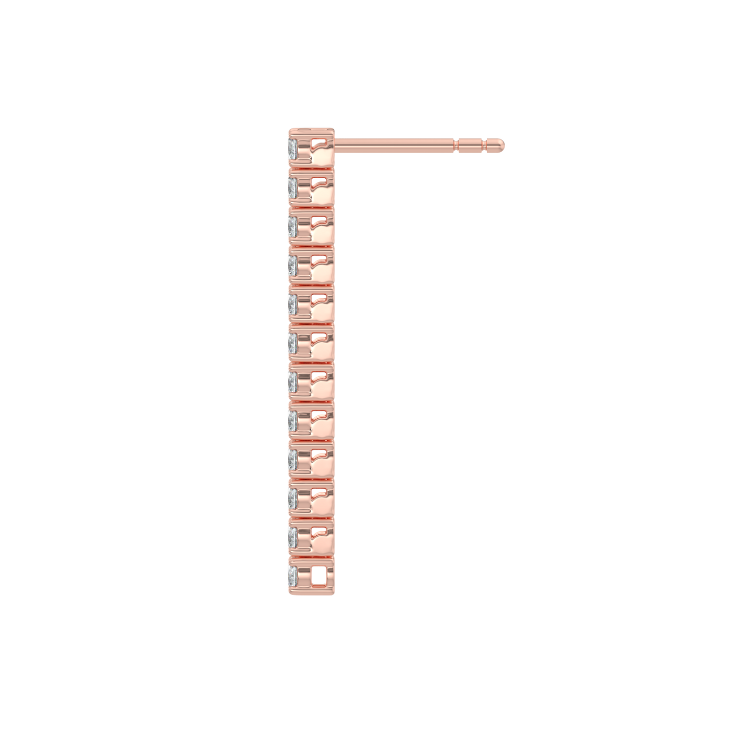 Thread Diamond Earrings-Rose Gold