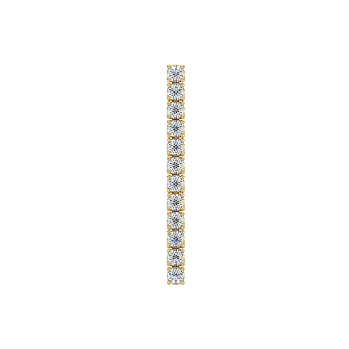 Thread Diamond Earrings-Yellow Gold