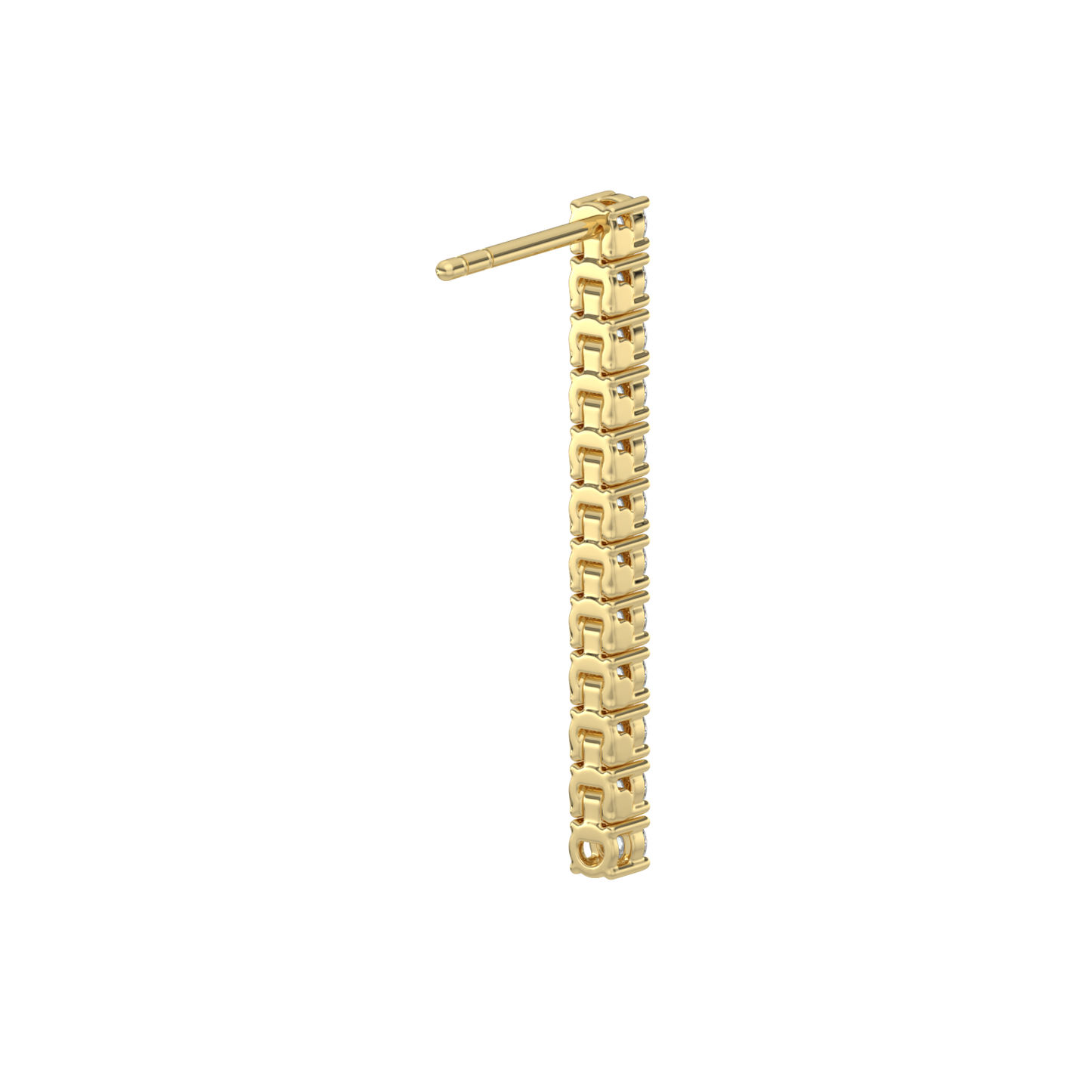 Thread Diamond Earrings-Yellow Gold