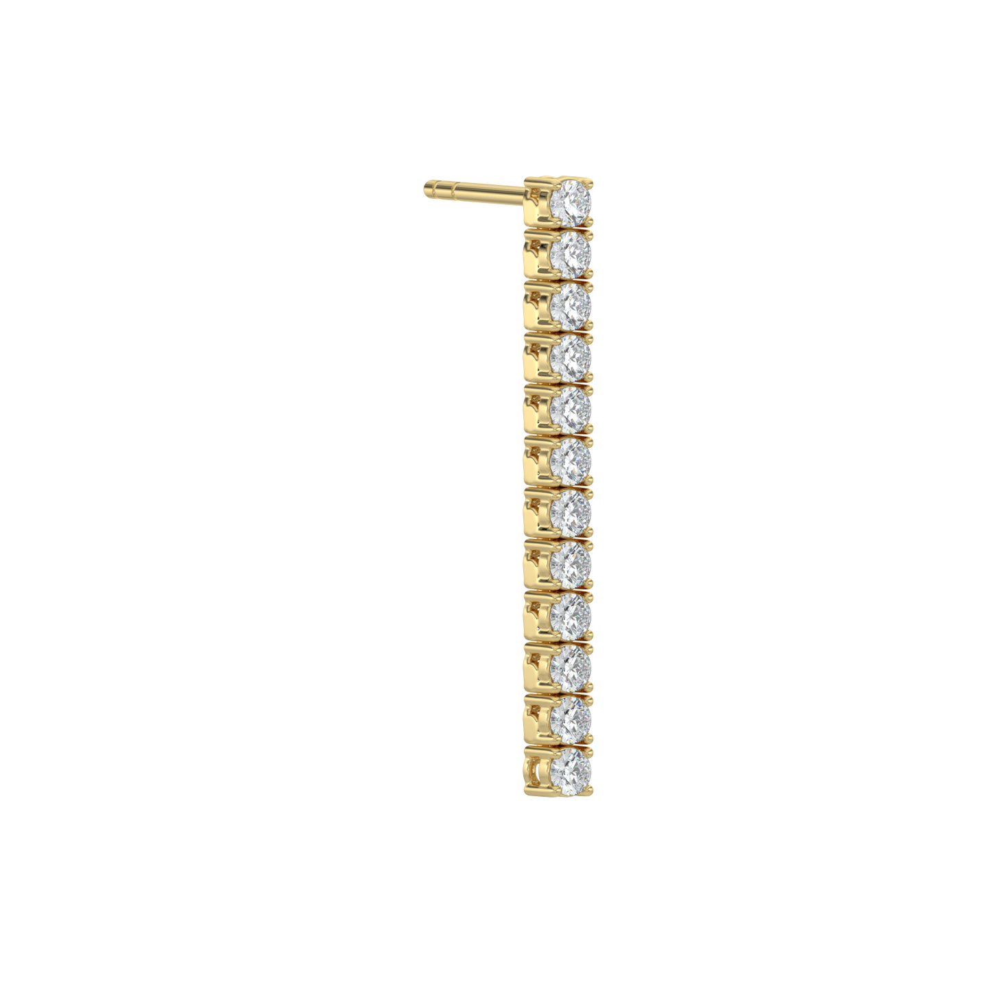 Thread Diamond Earrings-Yellow Gold