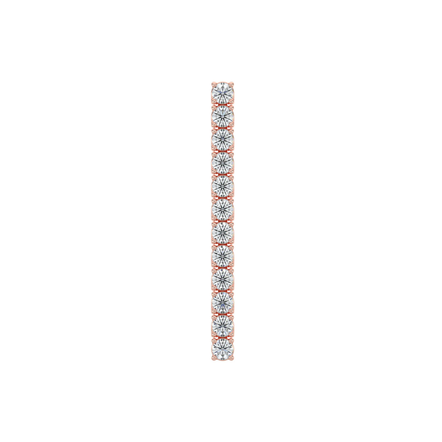 Thread Diamond Earrings-Rose Gold