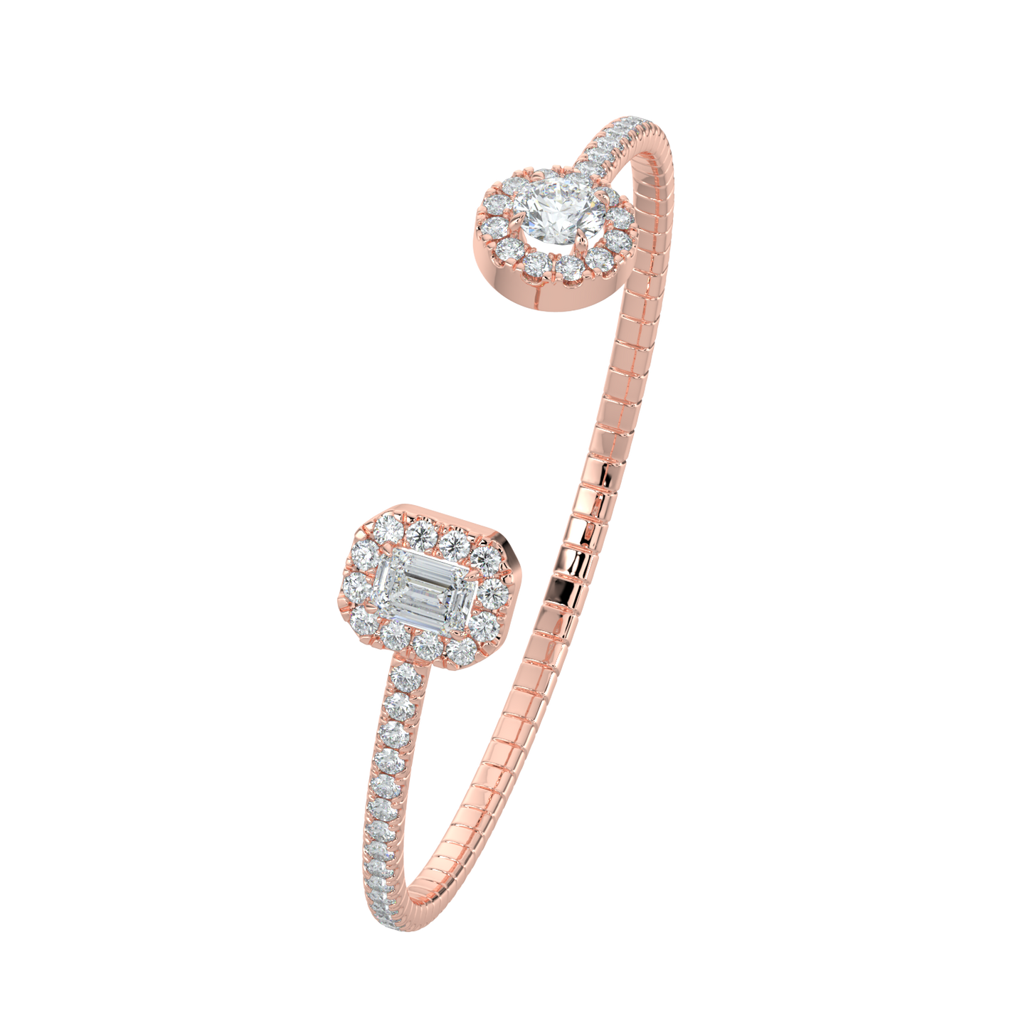 Dazzling Diamond Solitaire Bracelet-Rose Gold
