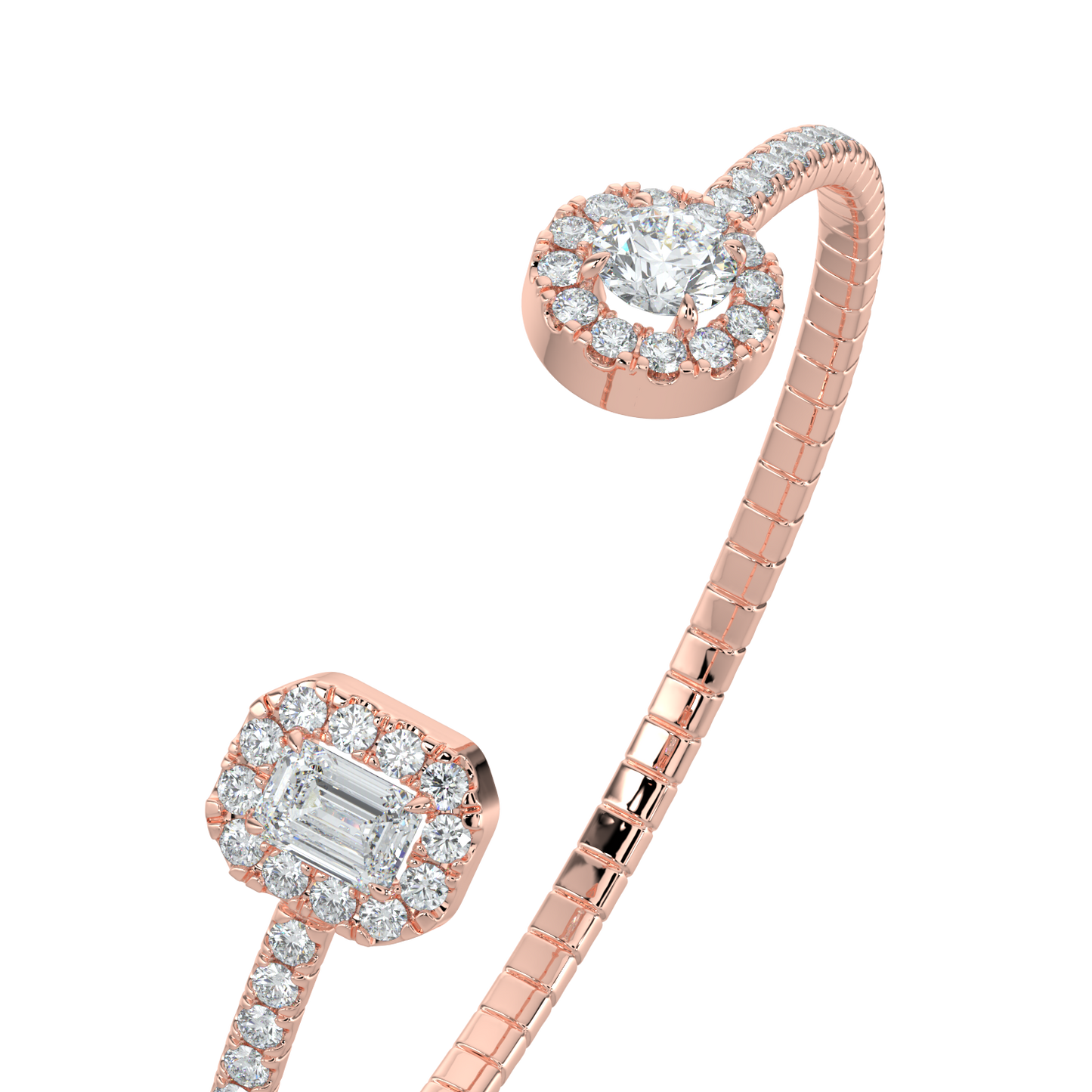 Dazzling Diamond Solitaire Bracelet-Rose Gold