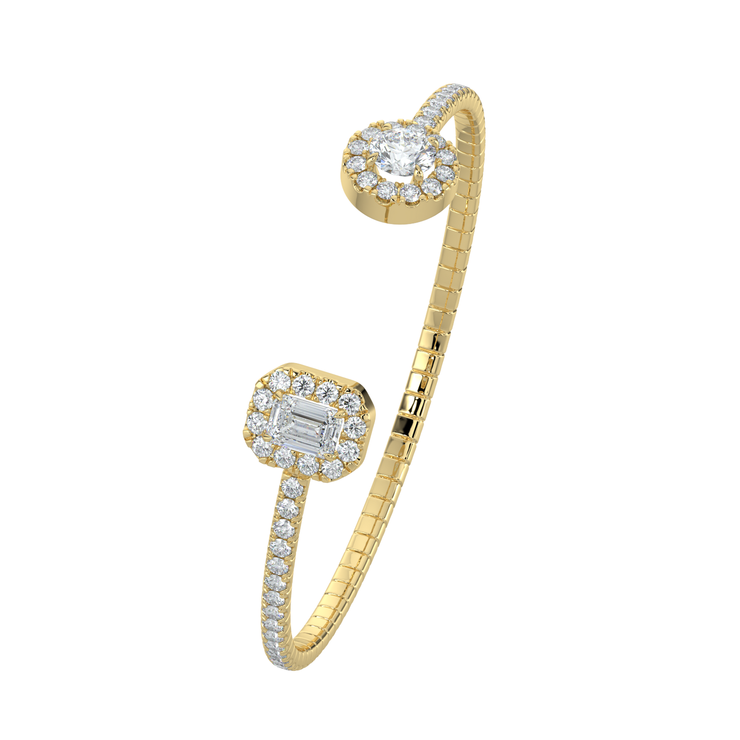 Dazzling Diamond Solitaire Bracelet-Yellow Gold