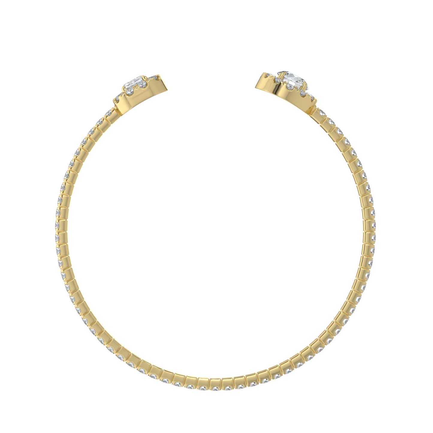 Dazzling Diamond Solitaire Bracelet-Yellow Gold
