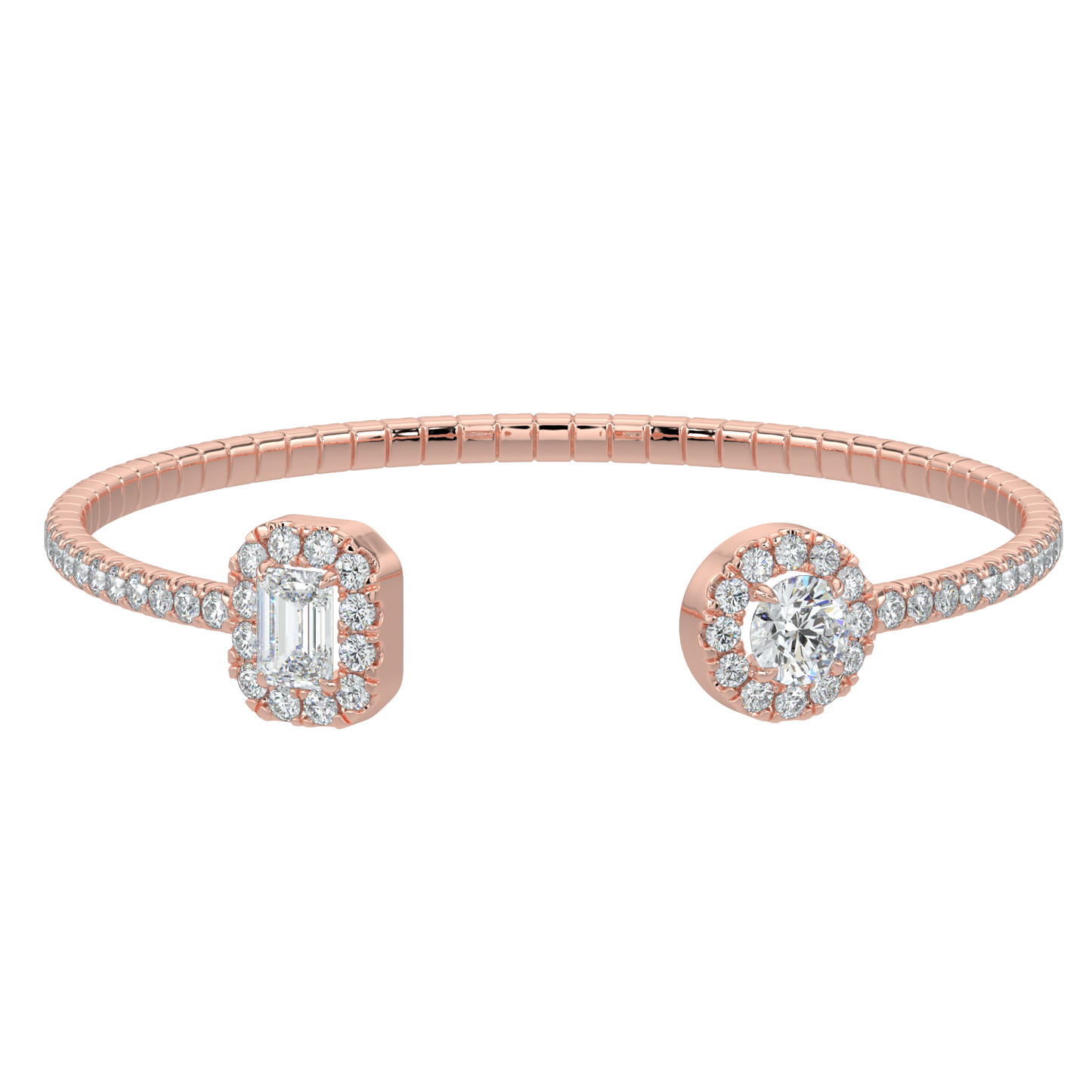 Dazzling Diamond Solitaire Bracelet-Rose Gold