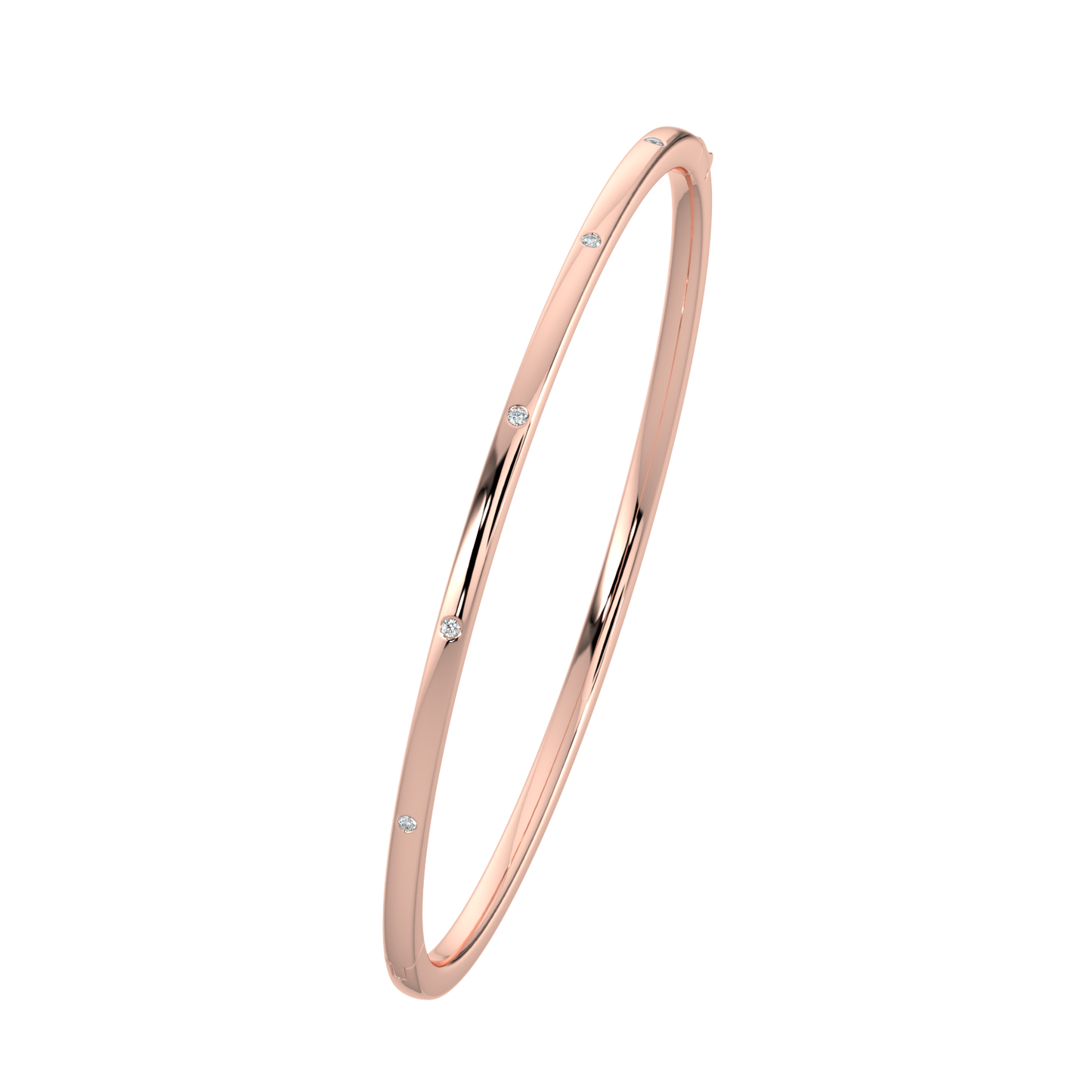 Modern Diamond Bracelet-Rose Gold