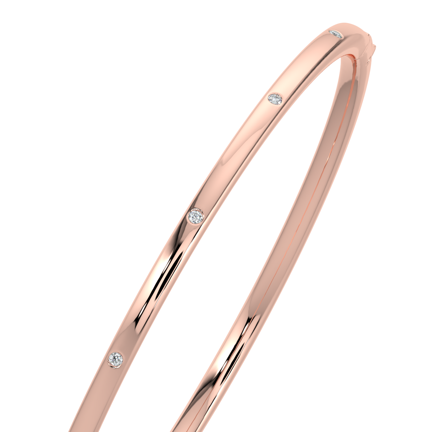 Modern Diamond Bracelet-Rose Gold