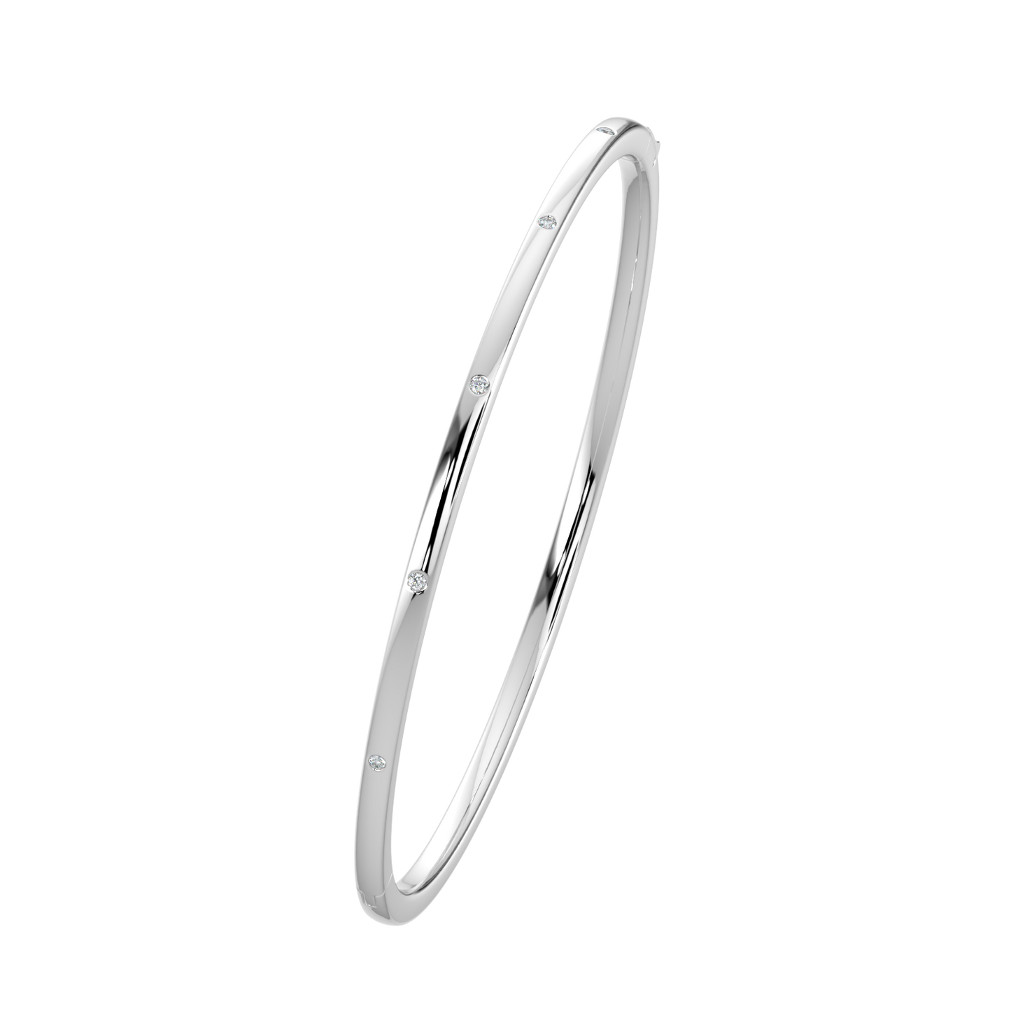 Modern Diamond Bracelet-White Gold