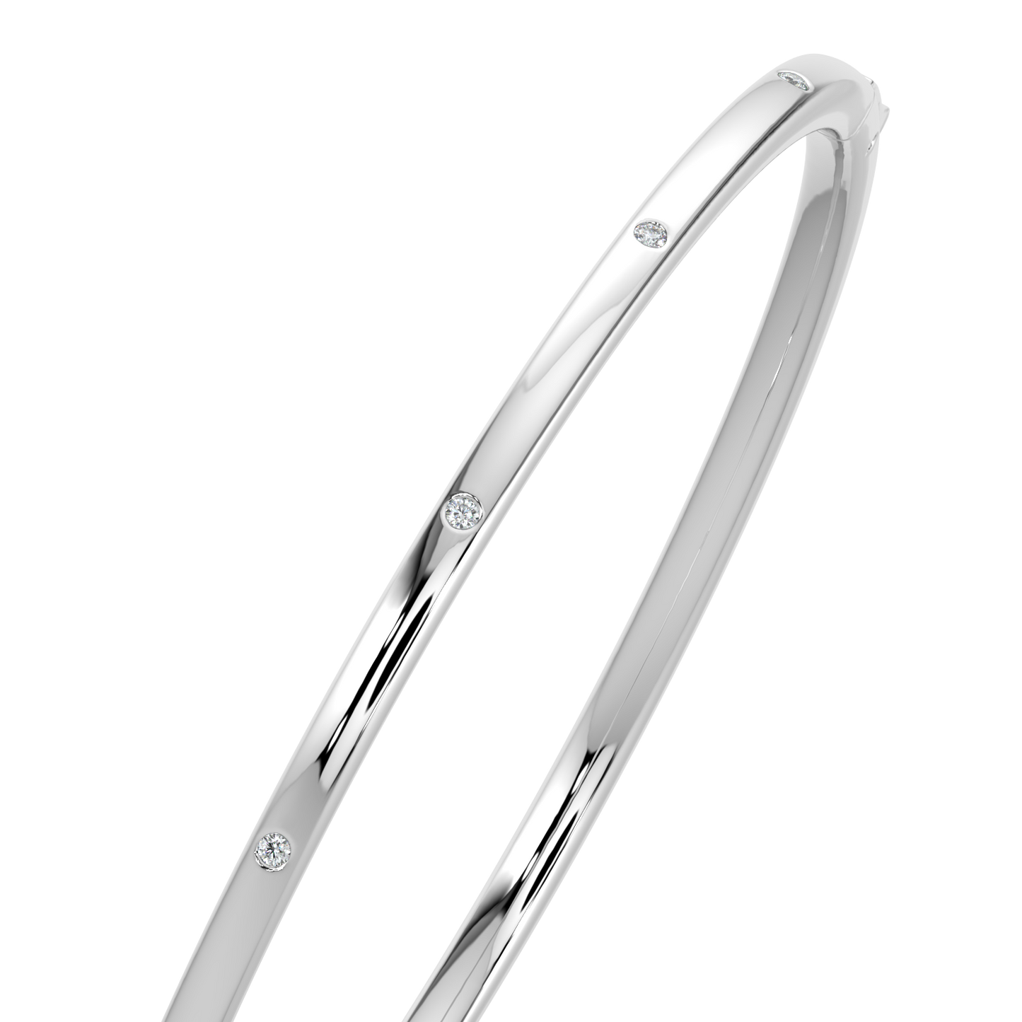 Modern Diamond Bracelet-White Gold
