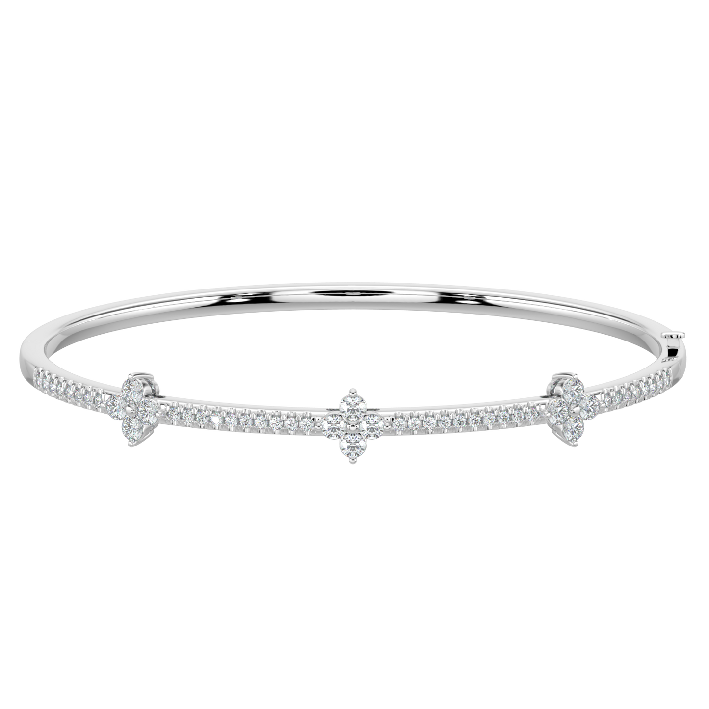 Sparkling Diamond Bracelet-White Gold