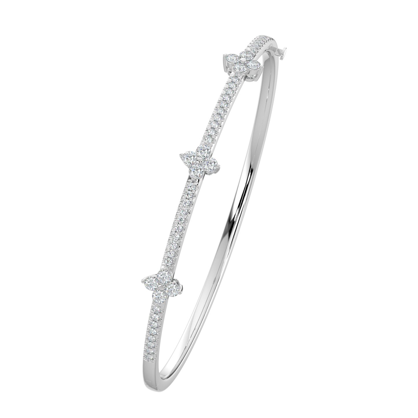 Sparkling Diamond Bracelet-White Gold