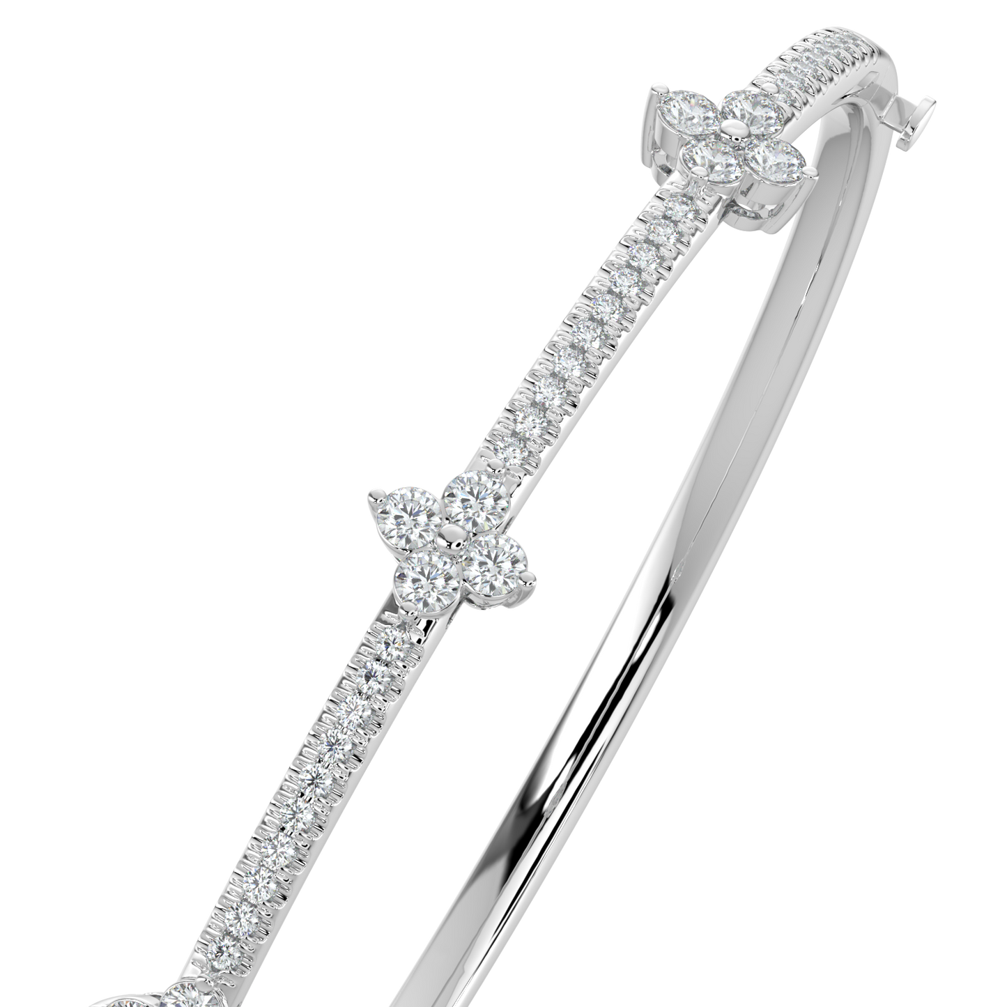 Sparkling Diamond Bracelet-White Gold