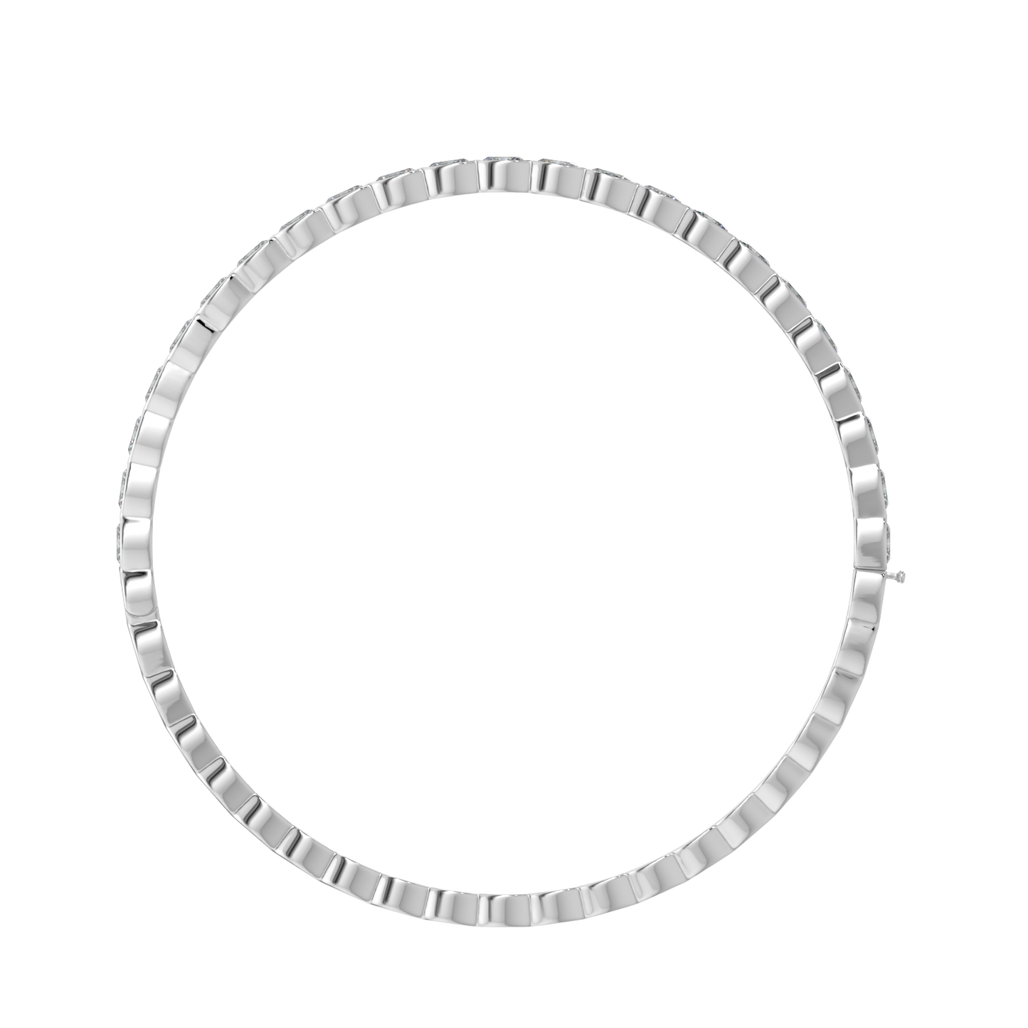 Oval Cut Diamond Bracelet-White Gold