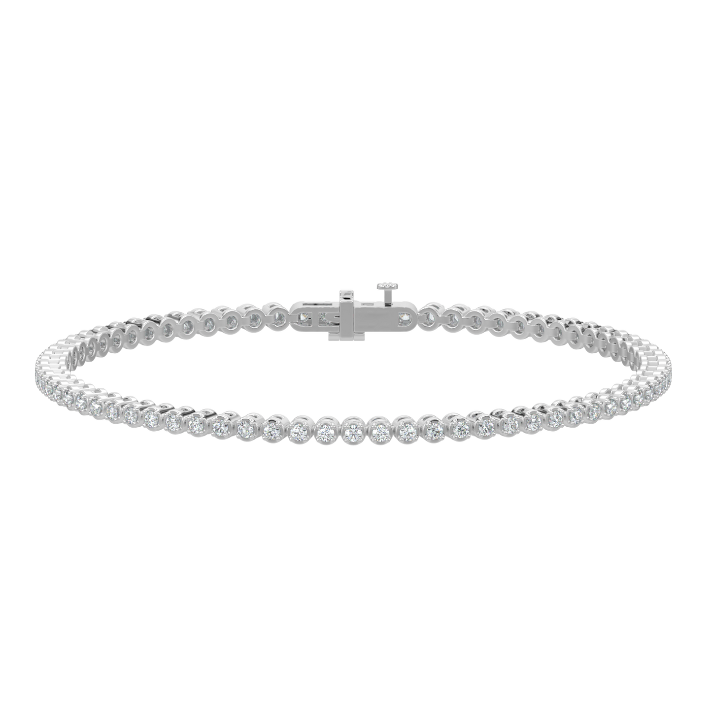 Ace Tennis Diamond Bracelet-White Gold