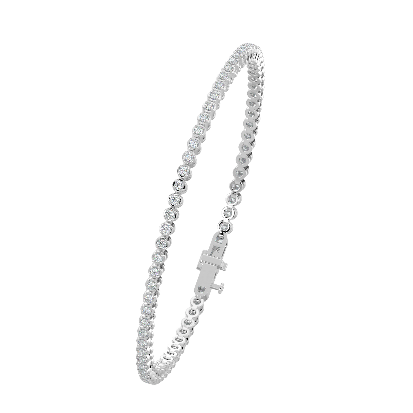 Ace Tennis Diamond Bracelet-White Gold