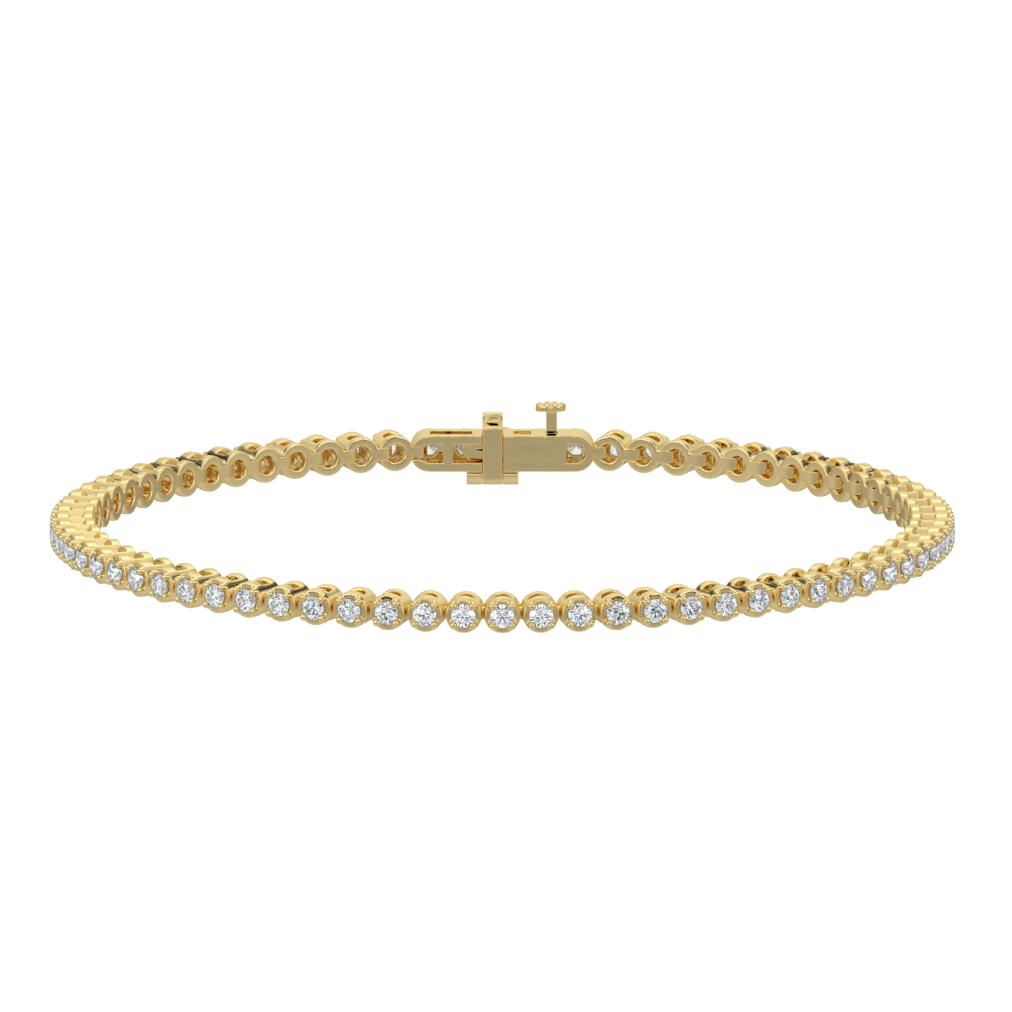 Ace Tennis Diamond Bracelet-Yellow Gold