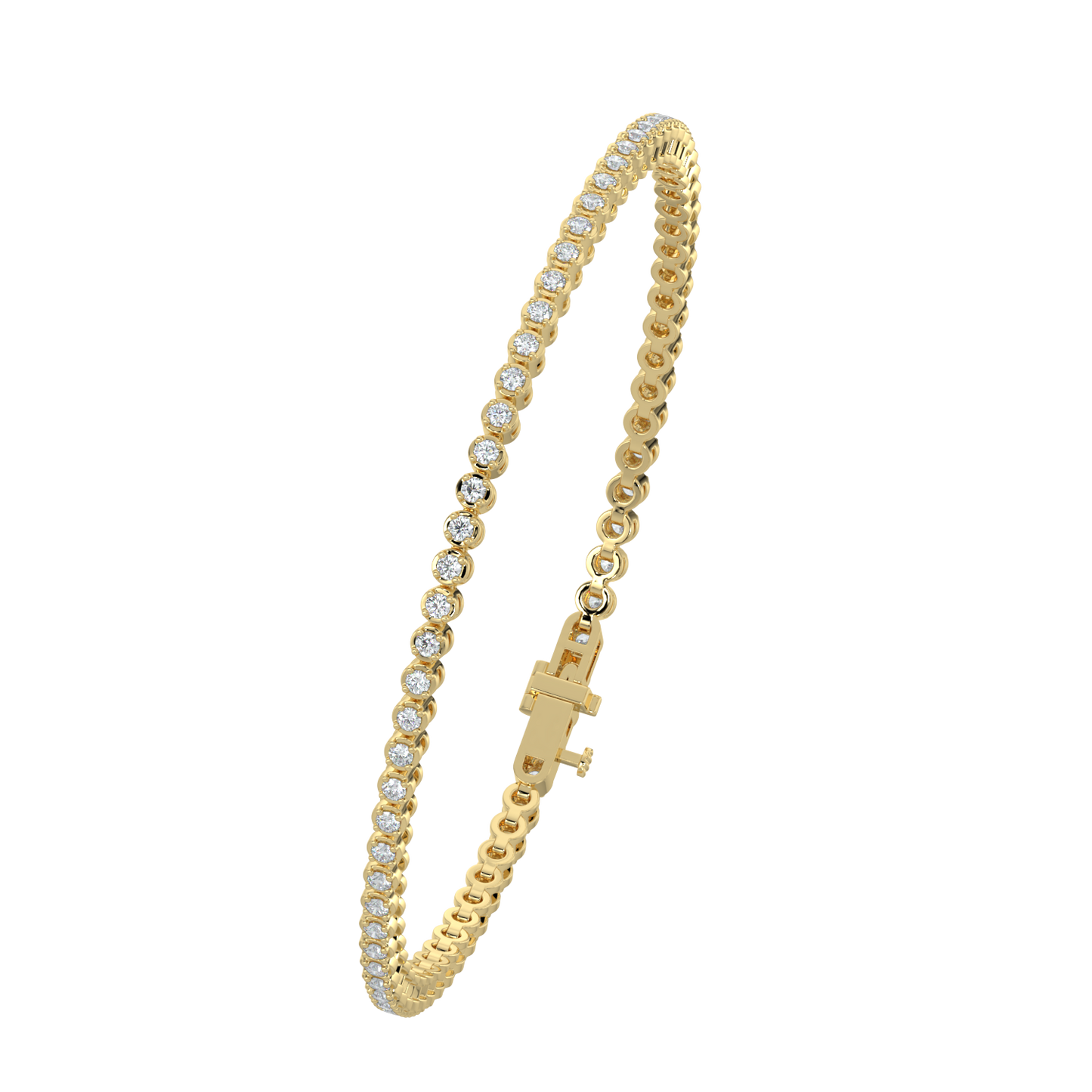 Ace Tennis Diamond Bracelet-Yellow Gold