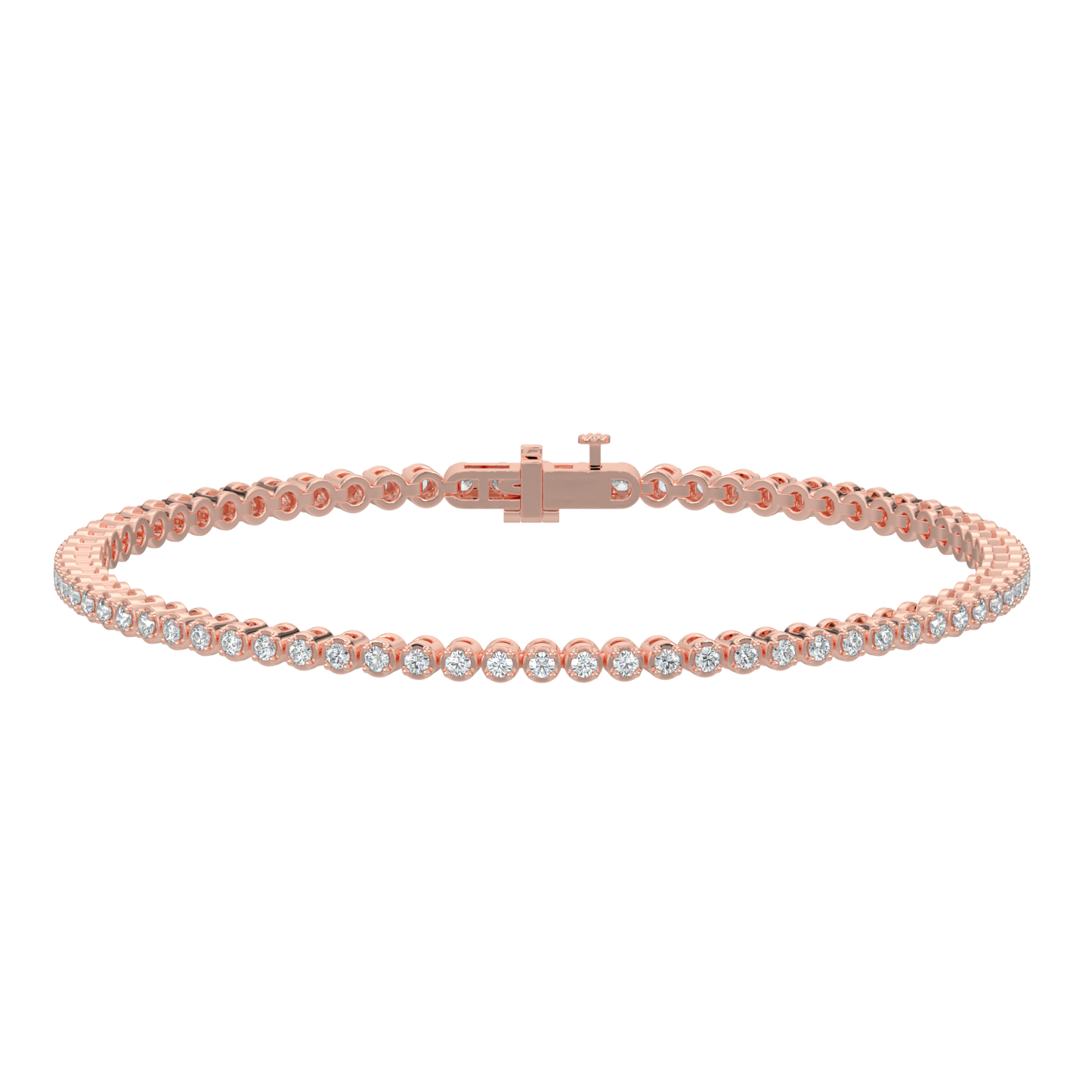 Ace Tennis Diamond Bracelet-Rose Gold
