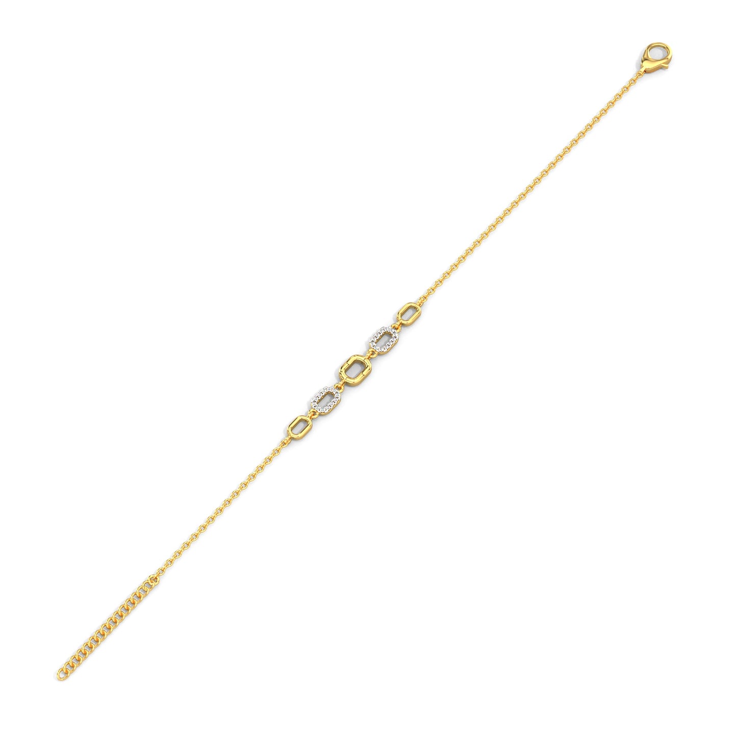 Subtle Connections Diamond Bracelet-Yellow Gold
