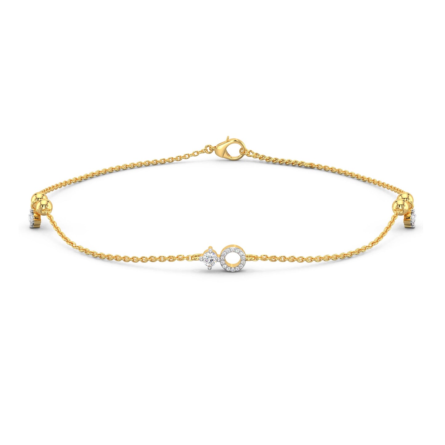 Bare Brilliance Bracelet-Yellow Gold