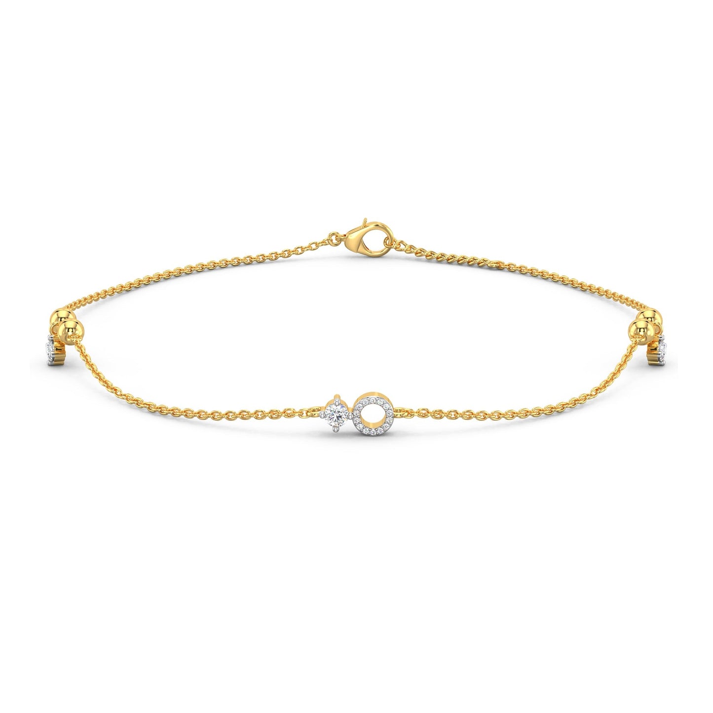 Bare Brilliance Bracelet-Yellow Gold