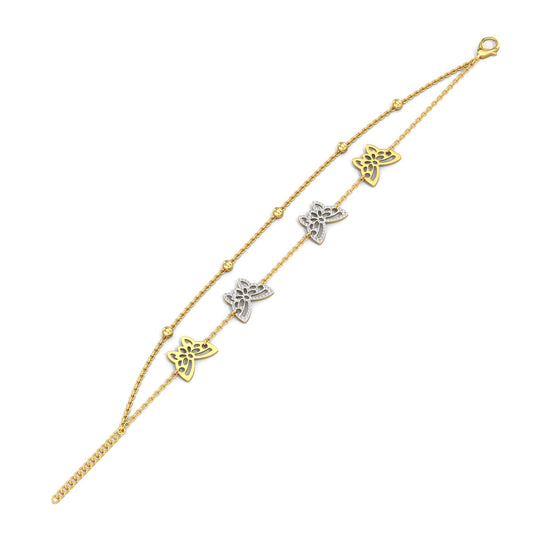 Luminous Wings Diamond Bracelet-Yellow Gold