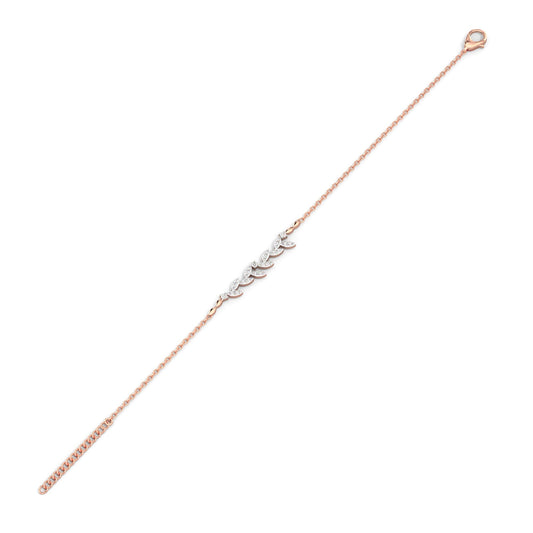 Soft Petal Glow Bracelet-Rose Gold