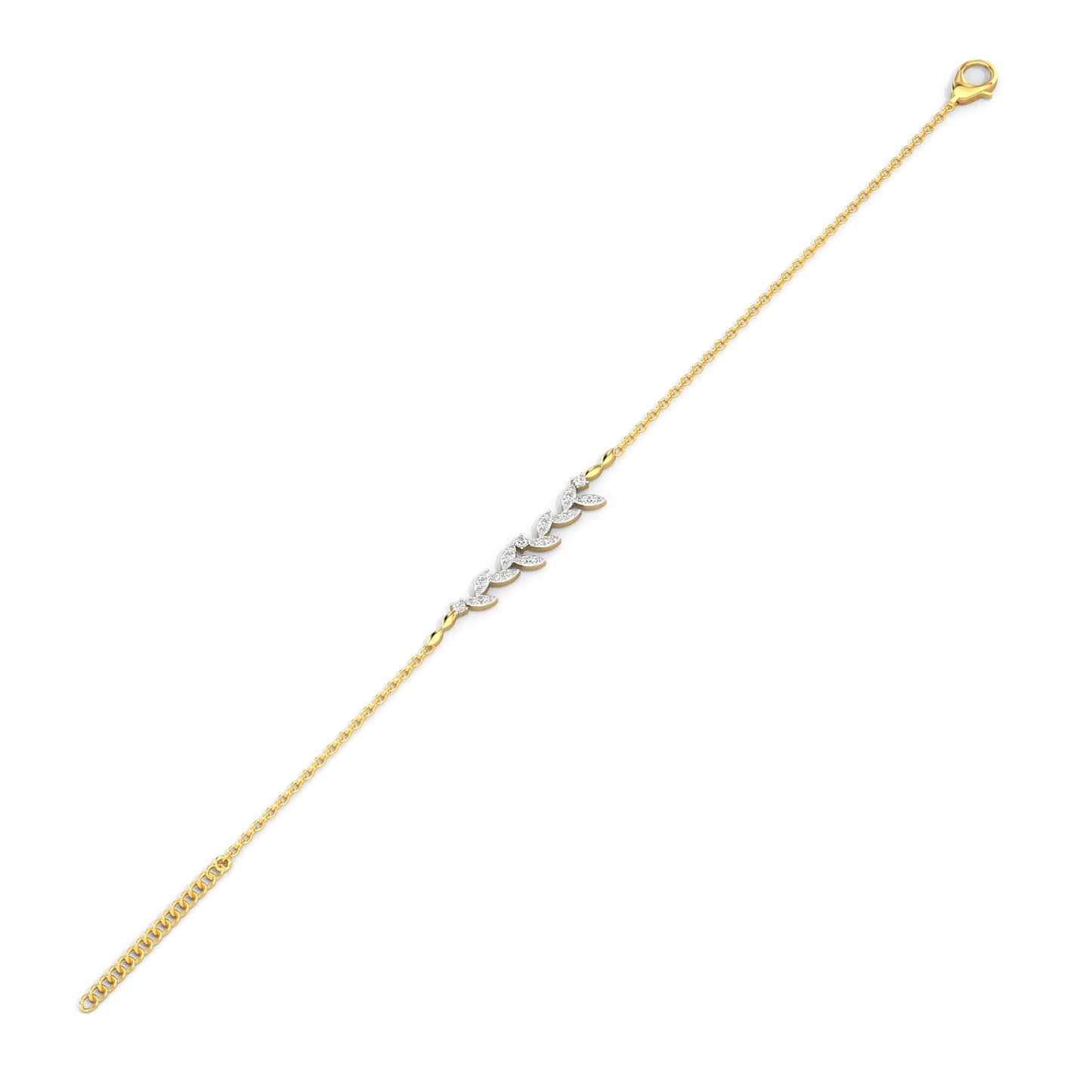 Soft Petal Glow Bracelet-Yellow Gold