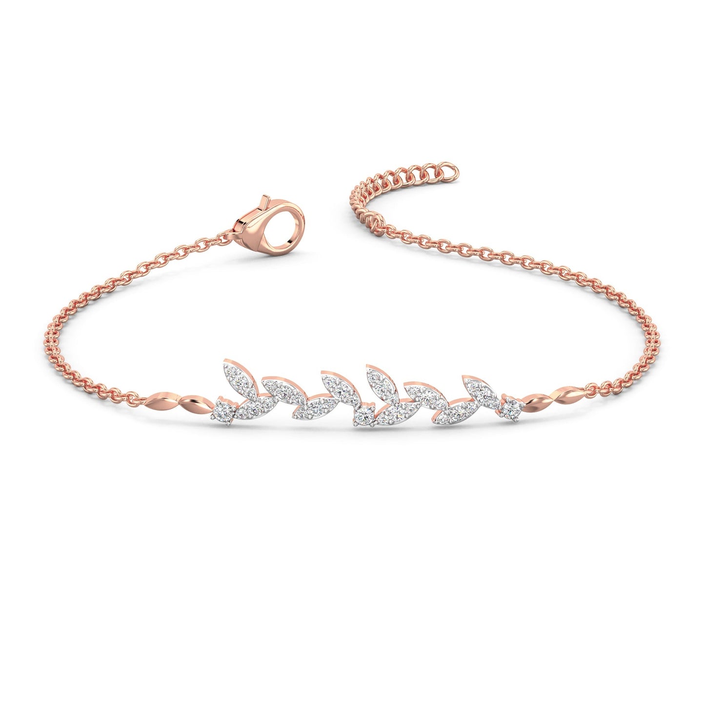 Soft Petal Glow Bracelet-Rose Gold