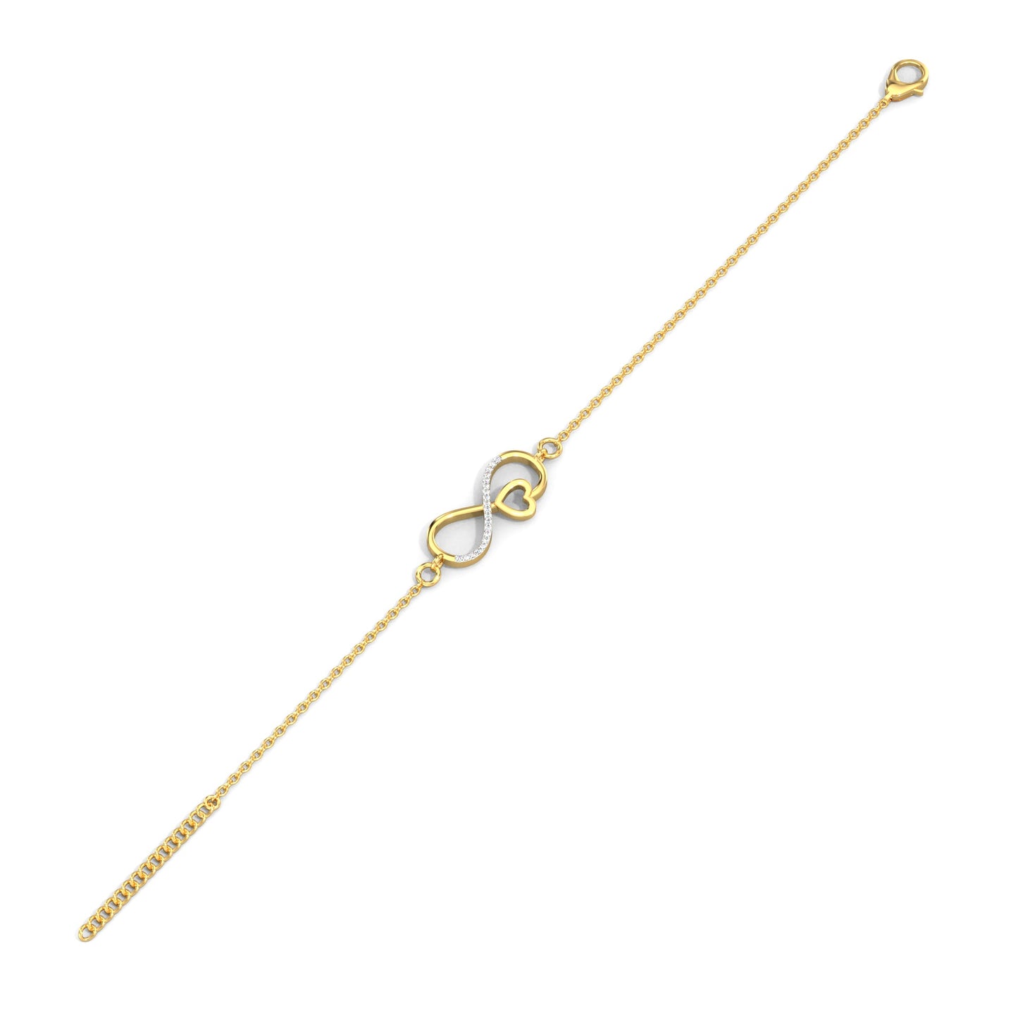 Endless Love Diamond Bracelet-Yellow Gold