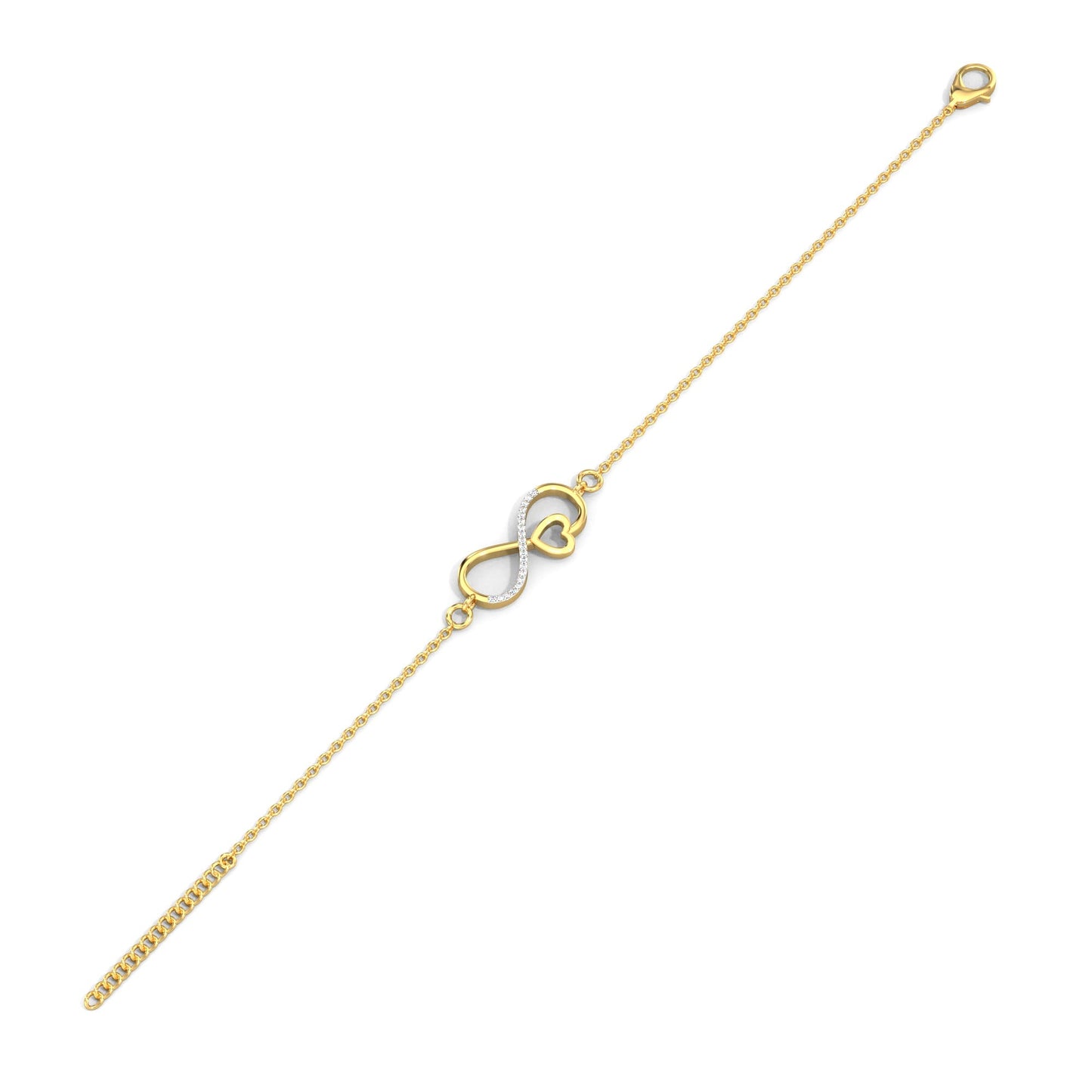Endless Love Diamond Bracelet-Yellow Gold