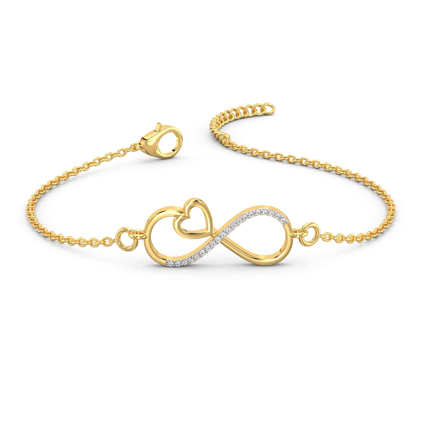 Endless Love Diamond Bracelet-Yellow Gold